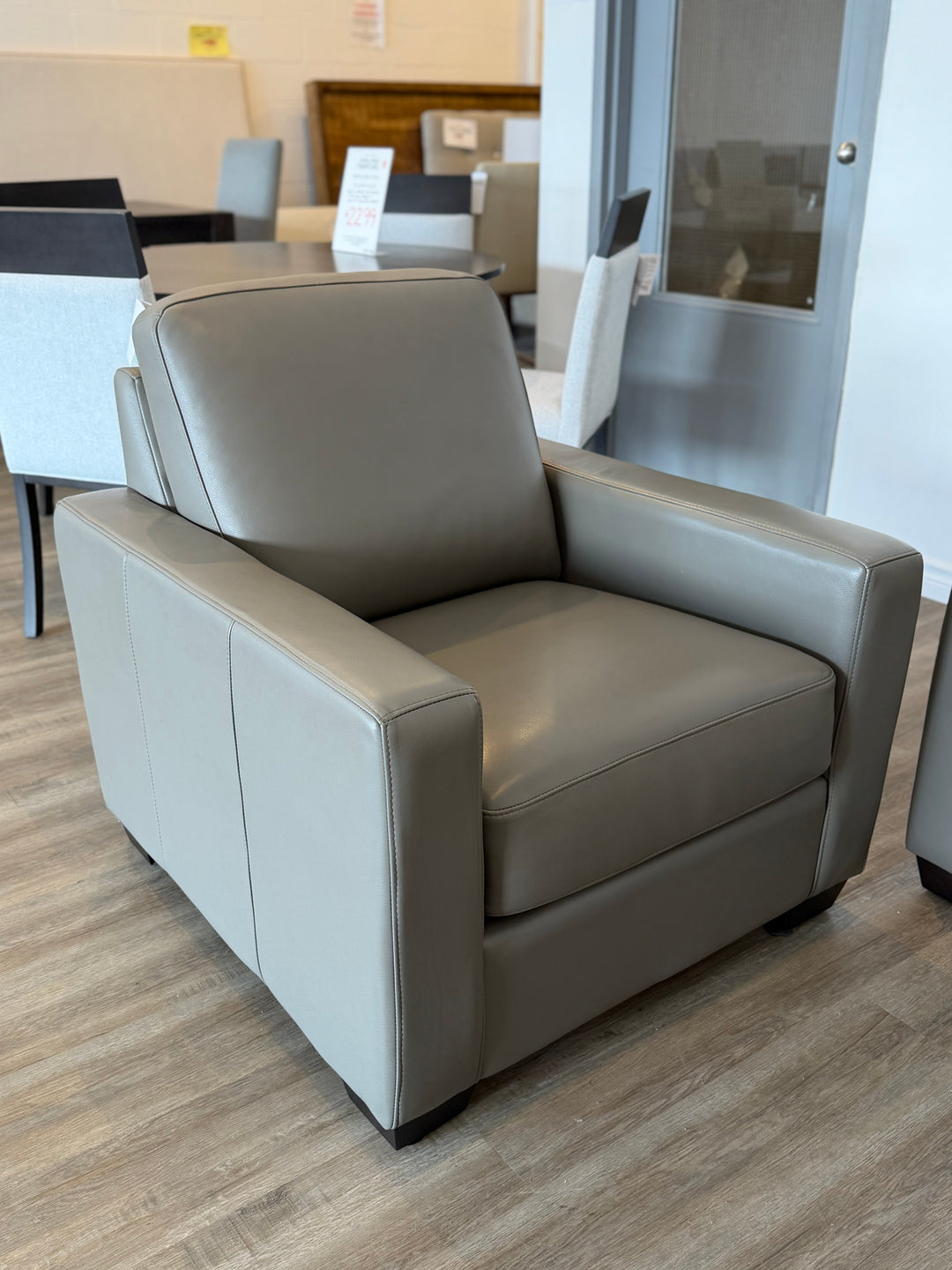 CLEARANCE Top Grain Leather Everly Chair