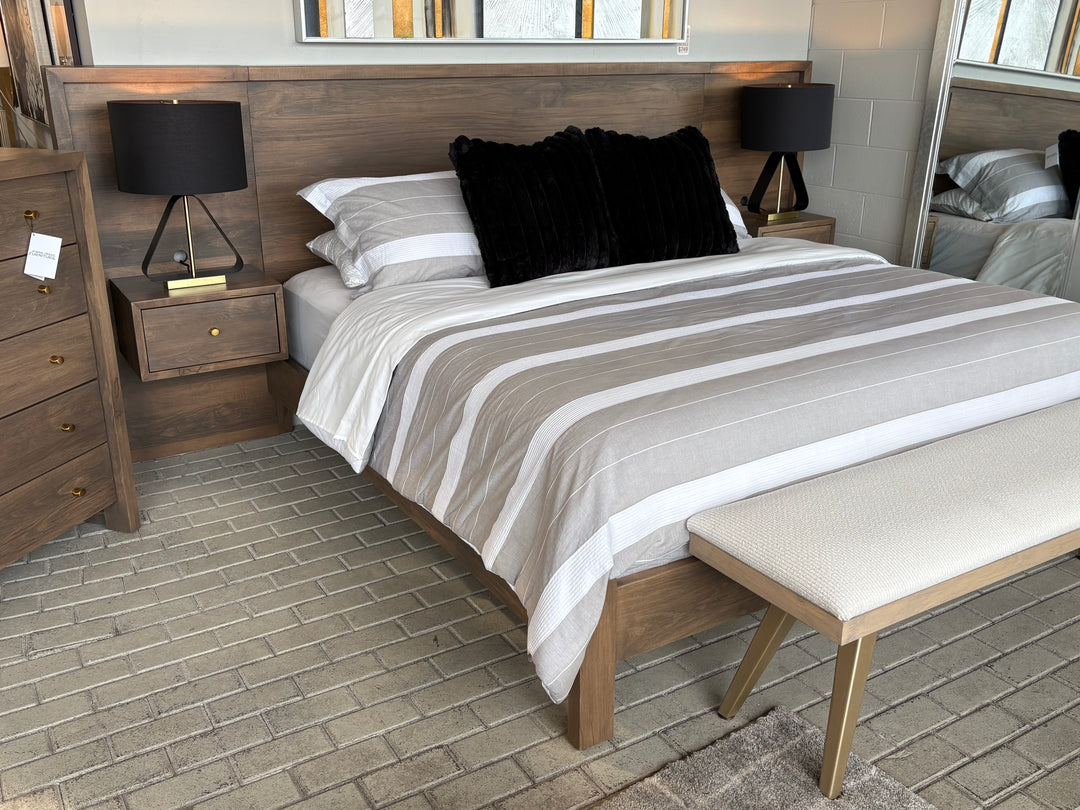 The Retreat Extended Panel Bed with Built In Nighstands