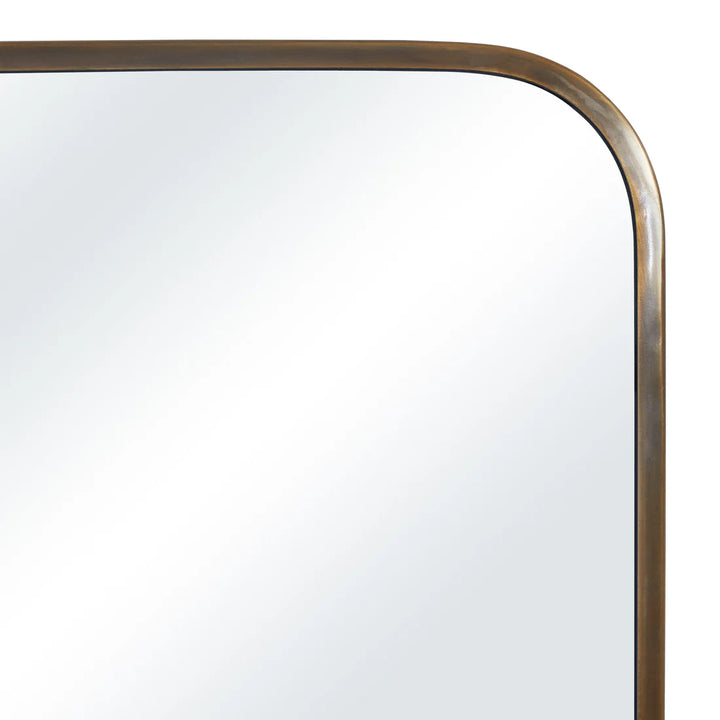 24” x 36” Curved Corners Brass Vanity Mirror