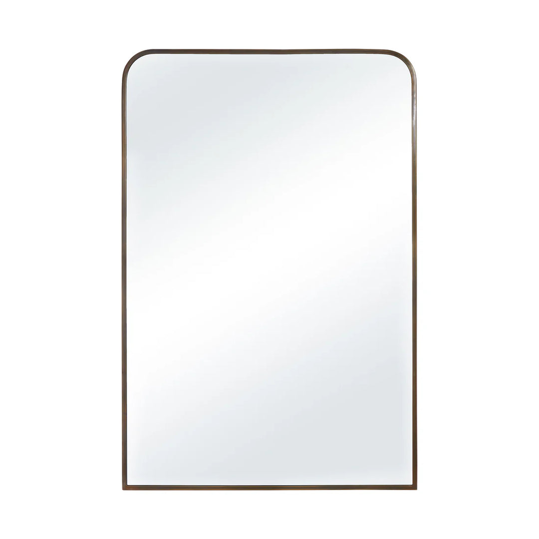 24” x 36” Curved Corners Brass Vanity Mirror