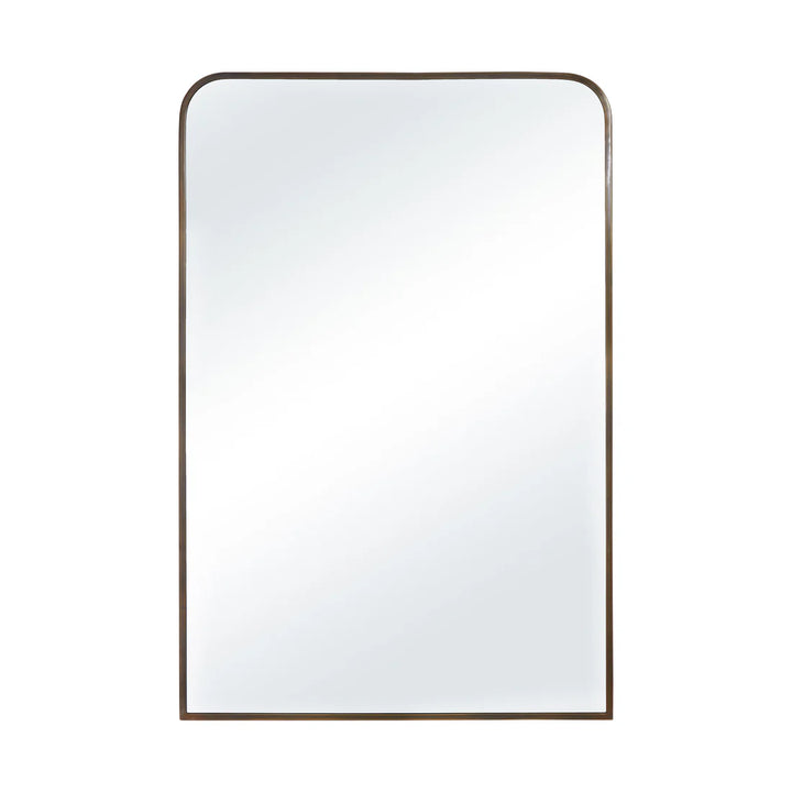 24” x 36” Curved Corners Brass Vanity Mirror