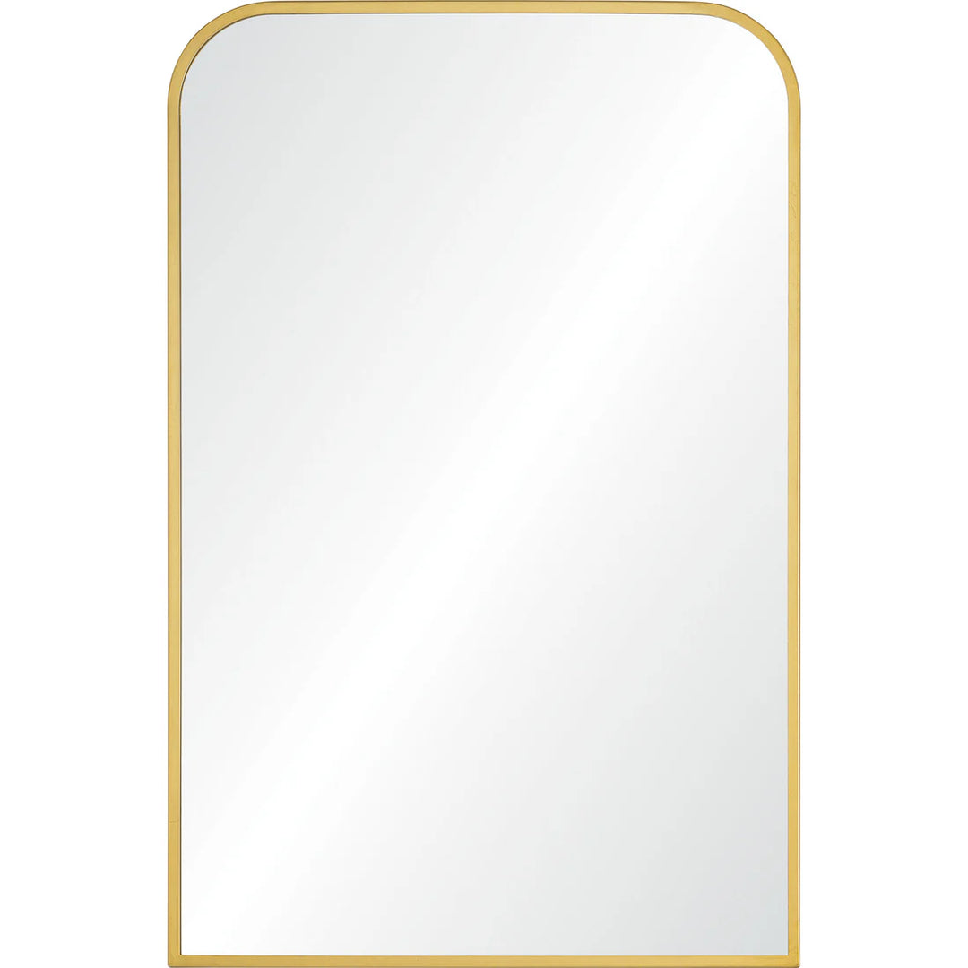 24” x 36” Curved Corners Gold Vanity Mirror