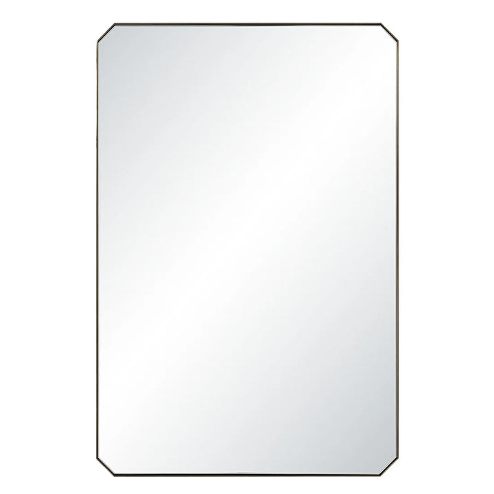 24” x 36” Chamfered Brass Vanity Mirror