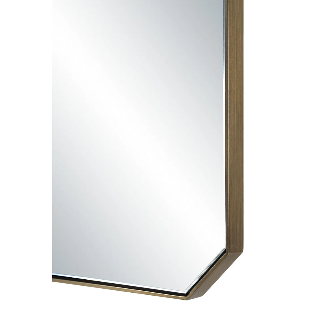 24” x 36” Chamfered Brass Vanity Mirror