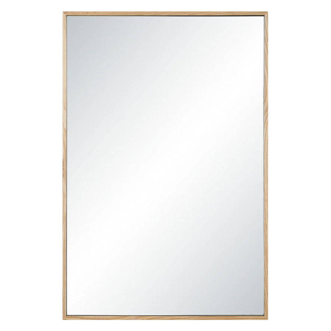 24” x 36” Ash Wood Framed Mirror