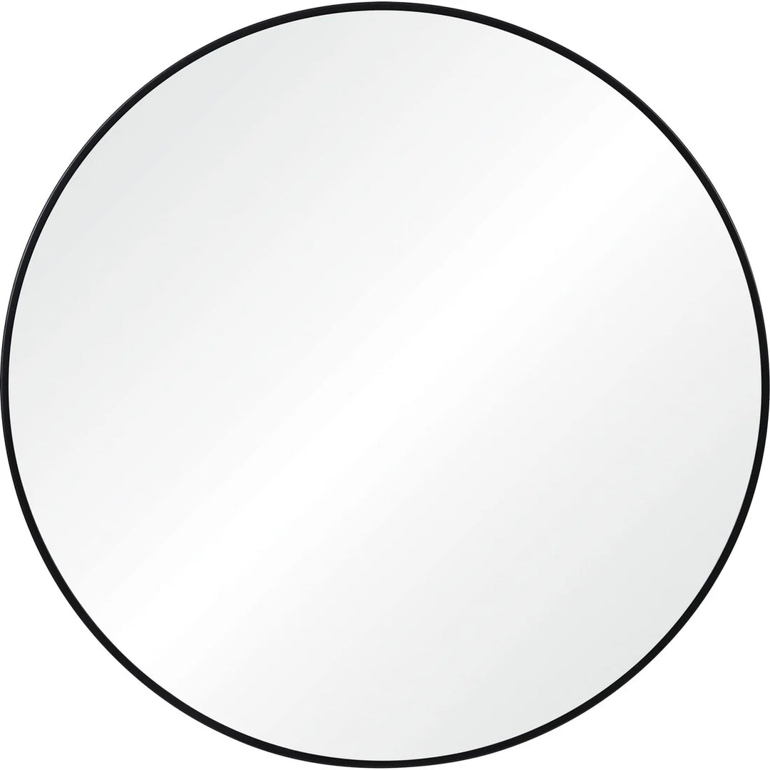 30” Round Black Mirror