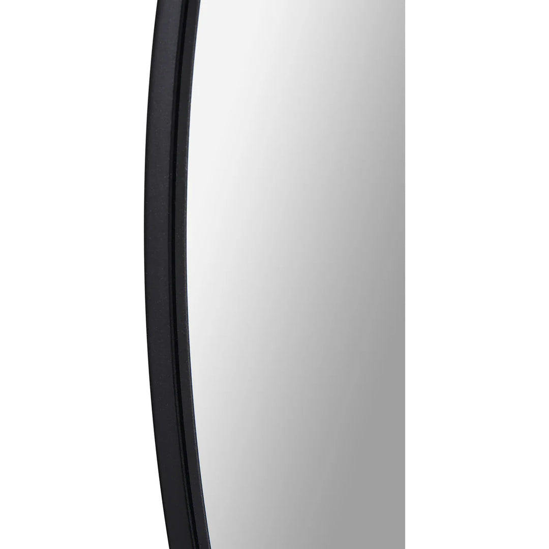 30” Round Black Mirror