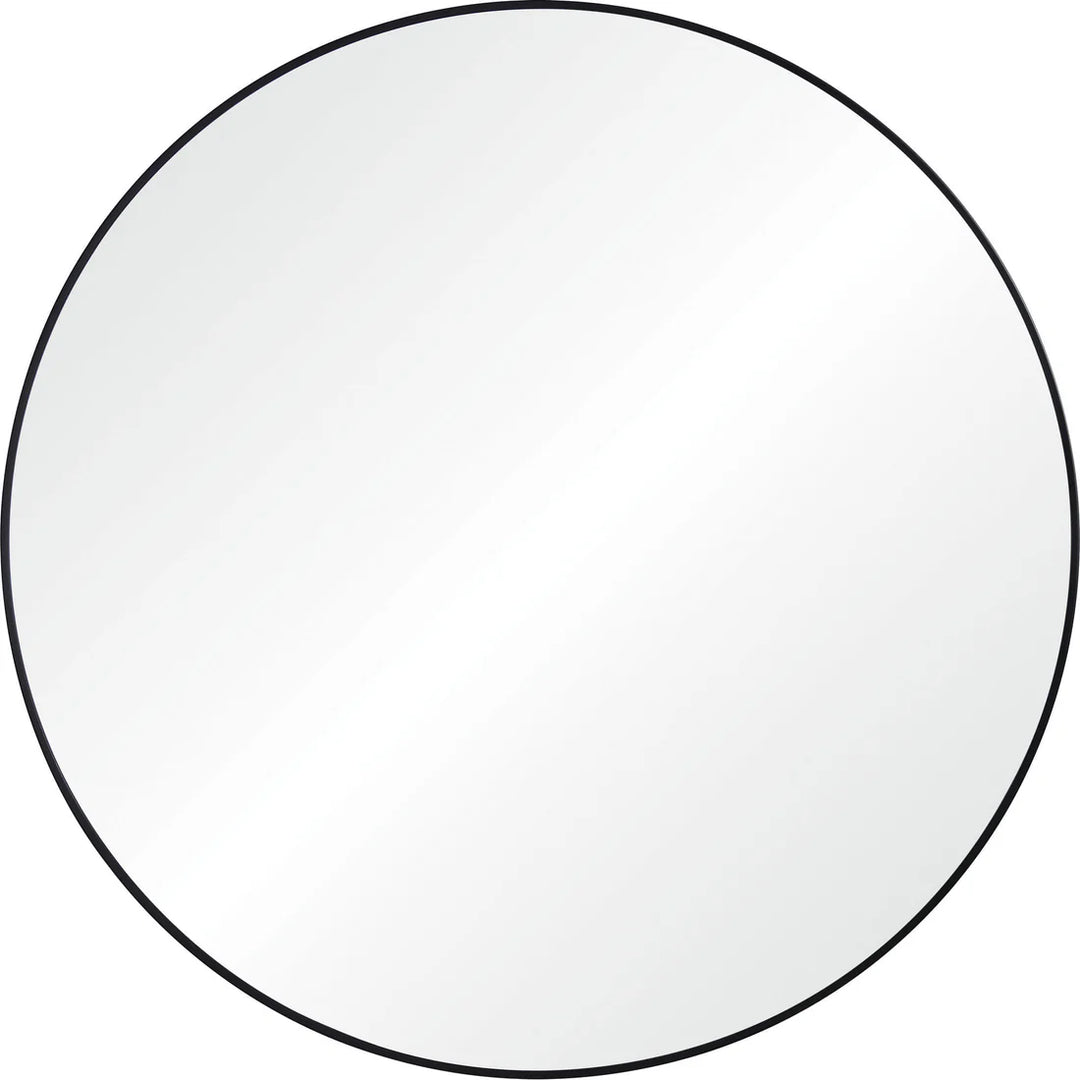 48” Round Black Mirror