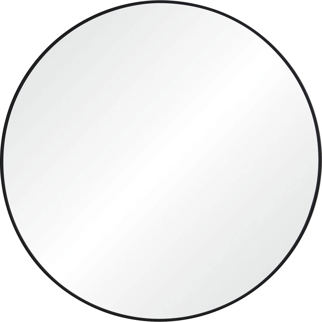 36” Round Black Mirror