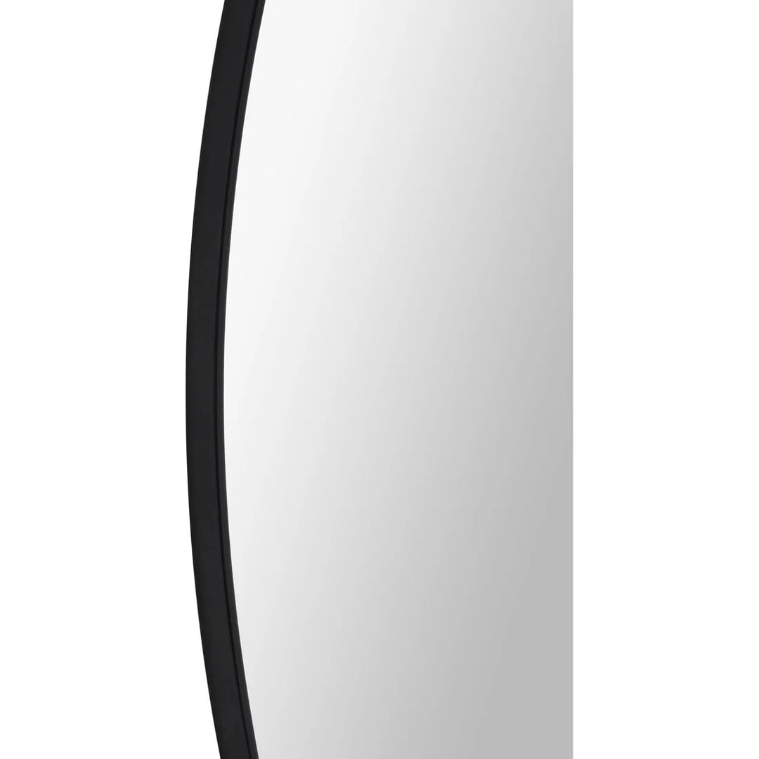 36” Round Black Mirror