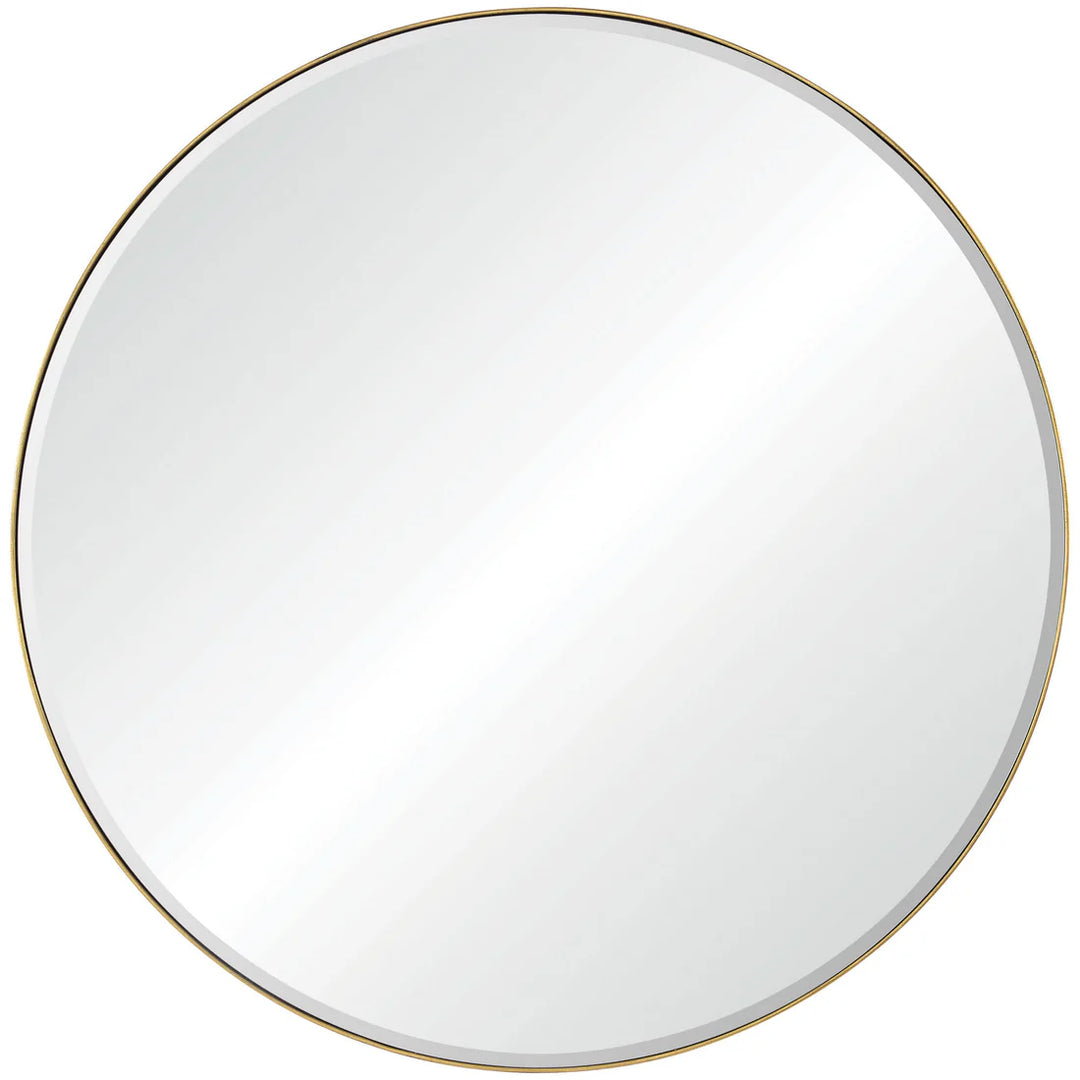 48” Round Gold Leaf Mirror