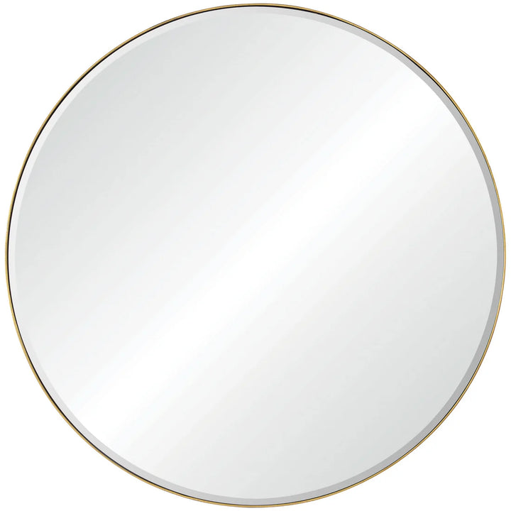 48” Round Gold Leaf Mirror