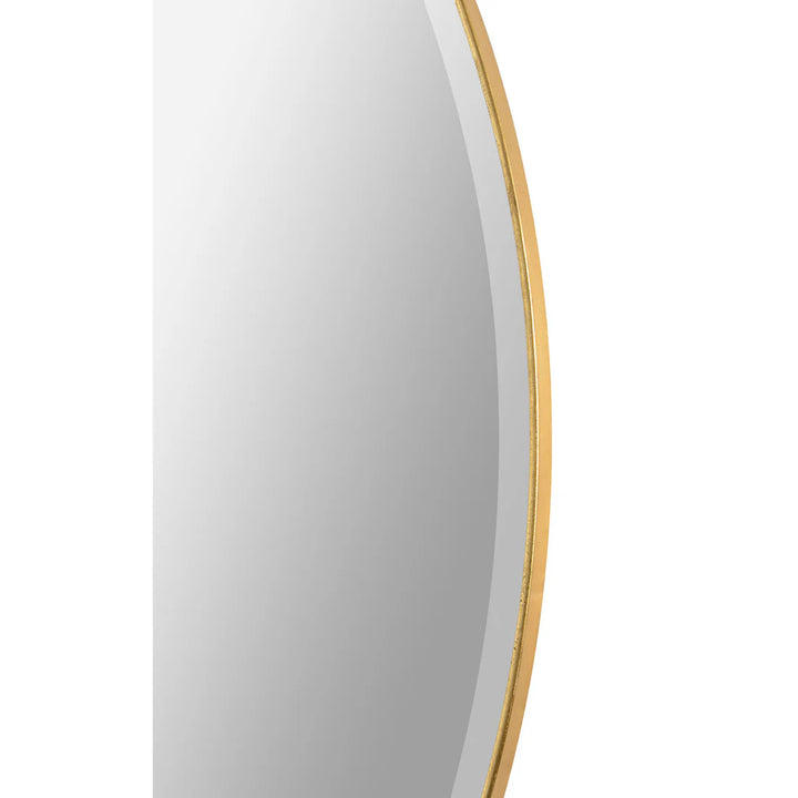 48” Round Gold Leaf Mirror