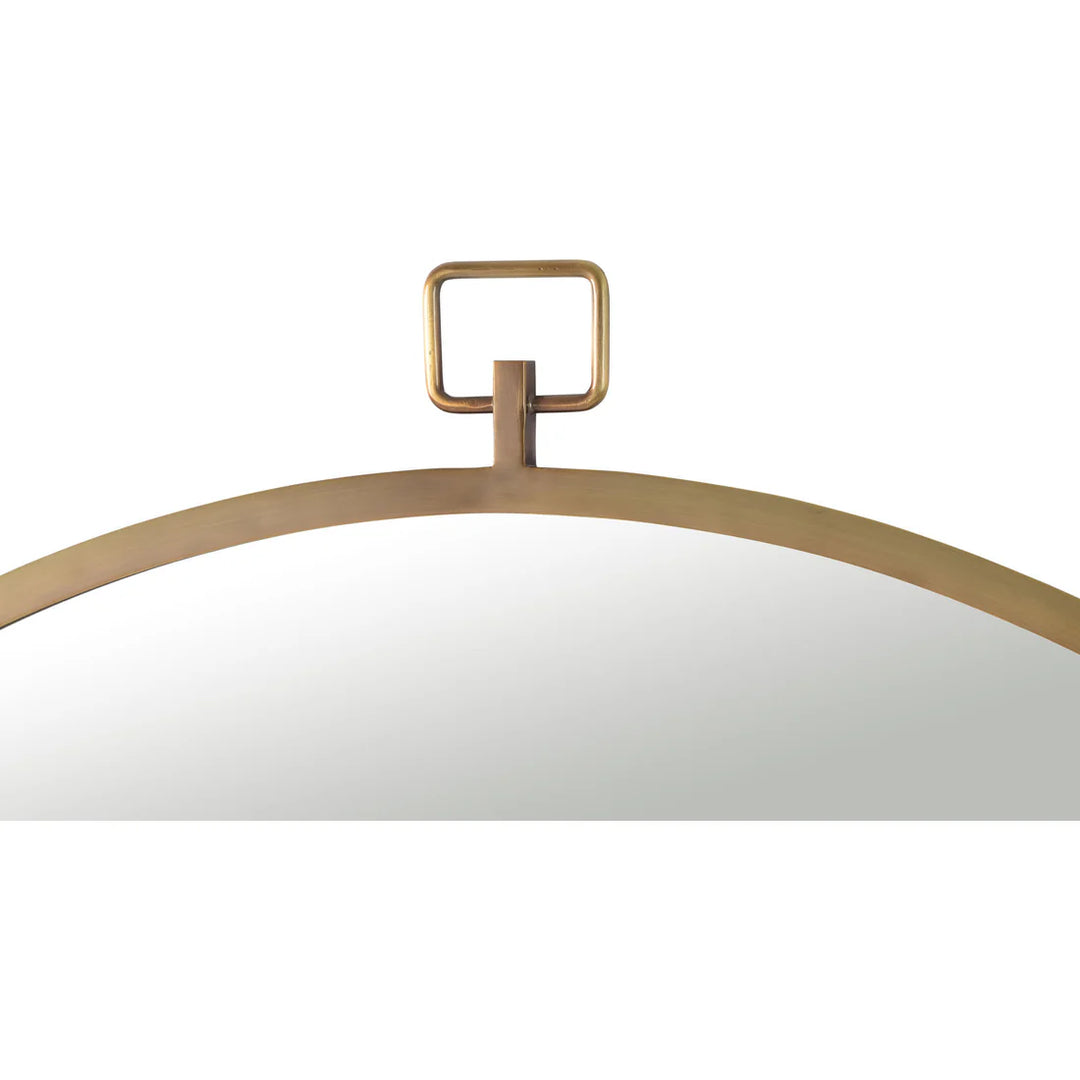 36” Round Bronze Mirror with Decorative Hook