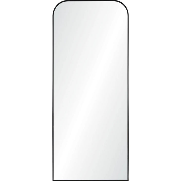 30” x 72” Curved Corners Black Floor Mirror