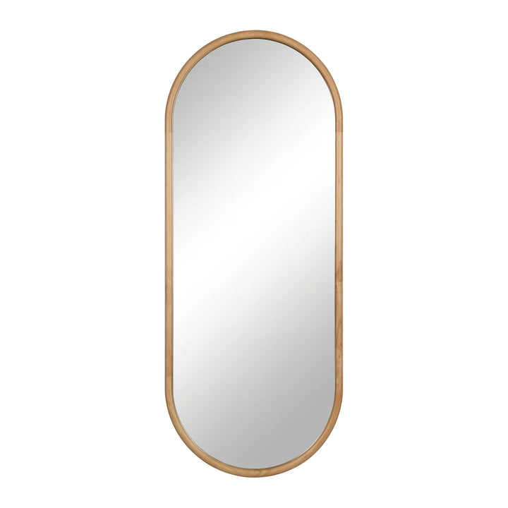24” x 60” Oval Wood Framed Mirror